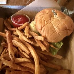 Swiss mushroom burger