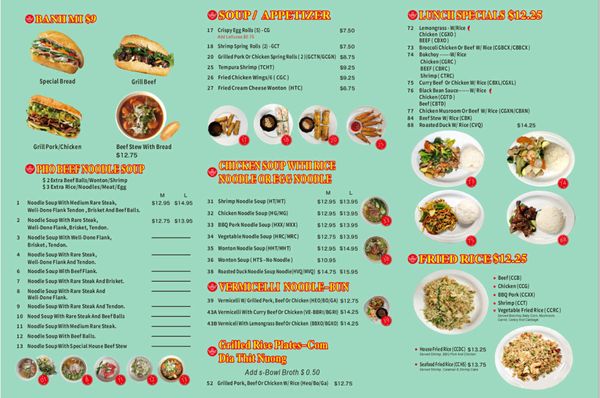 Menu photo 1 Saigon 2 Ceres, CA
