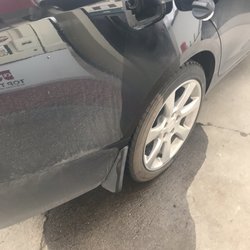 Colony Plaza - Gas spill on vehicle and ground after faulty pump would not shut off
