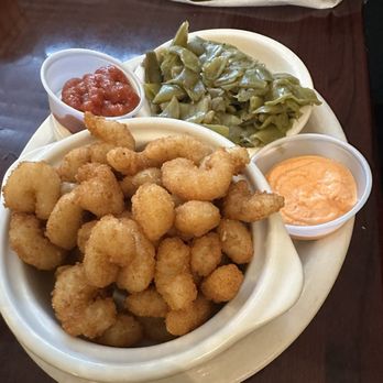 Southern Charm Restaurant - Popcorn shrimp and greens - Southern Near Me - Blue Ridge, Georgia Southern Charm Restaurant - Popcorn shrimp and greens - Southern Near Me - Blue Ridge, Georgia