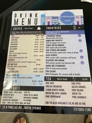 Menu photo 6 Copenhagen Cafe Tarpon Springs, FL