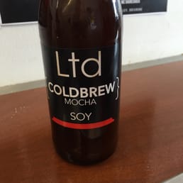 Cold brew mocha with soy and vegan dark chocolate - so yum! Cold brew mocha with soy and vegan dark chocolate - so yum!