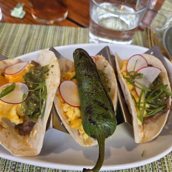 The House - Brisket breakfast tacos - New American Near Me - West Palm Beach, Florida The House - Brisket breakfast tacos - New American Near Me - West Palm Beach, Florida