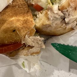 Tuna on the vegetarian sandwich. Tuna on the vegetarian sandwich.