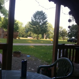 Relaxing on the cabin porch. Relaxing on the cabin porch.