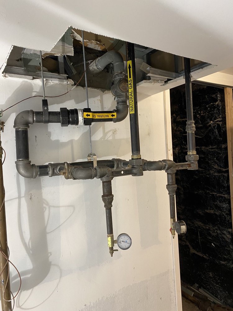 Slide of plumbing service