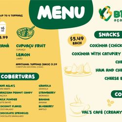 Brazil Plus - Menu