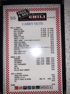 Menu photo 4 Fred & Red's Joplin, MO