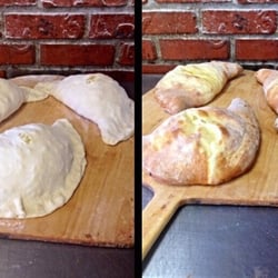 Before and after calzones !