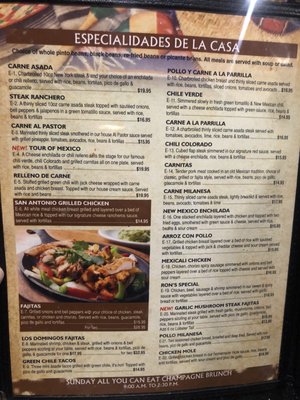 Menu photo 6 Los Domingos Mexican Restaurant Apple Valley, CA