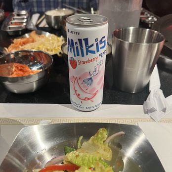 Won KBBQ - Salad and drink - Barbeque Near Me - Carle Place, New York