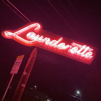 Launderette - Neon Sign - New American Near Me - Austin, Texas