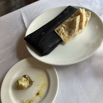Hoq Restaurant - Goat cheese stuffed mushroom with warm pita bread - New American Near Me - Des Moines, Iowa