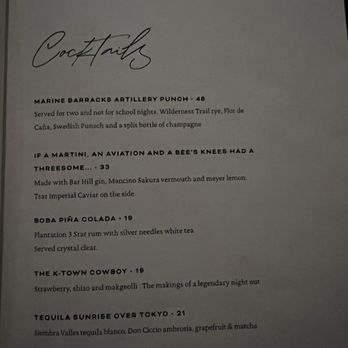 Pineapple & Pearls - Cocktail list. - New American Near Me - Washington, DC, District of Columbia Pineapple & Pearls - Cocktail list. - New American Near Me - Washington, DC, District of Columbia
