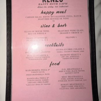 Renzo - Happy hour menu - Pizza Near Me - Charleston, South Carolina Renzo - Happy hour menu - Pizza Near Me - Charleston, South Carolina