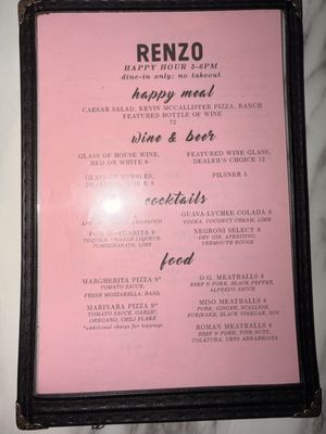 Menu photo 2 Renzo Charleston, SC Menu photo 2 Renzo Charleston, SC
