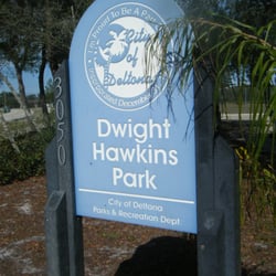 Dwight Hawkins Park - Typical Deltona blue sign