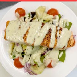 The Knightstown Restaurant - Grilled Salmon Salad