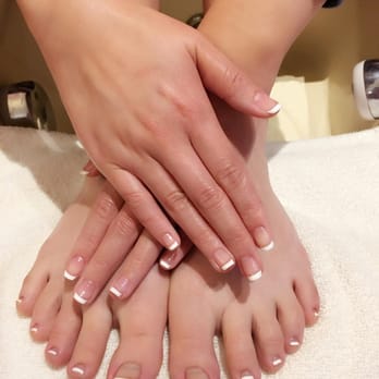 Princess Nails & Spa - Photo courtesy of Cathy!  I saw there weren't many French manicure pics and asked her to help me - Nail Salons Near Me - Pasadena, California