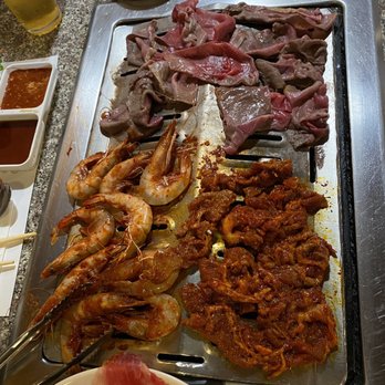 Cham Soot Gol - 9/5/2021: spicy shrimp, spicy pork and beef tongue - Barbeque Near Me - Garden Grove, California