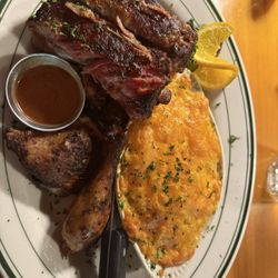 Lonesome Pine Restaurant and Bar - Jerked smoked chicken and ribs