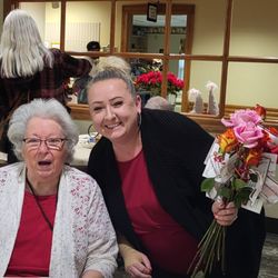Home Care Assistance of Tucson - Delivering Roses as part of Cupids Crew on Valentine's Day in the Catalina Foothills.