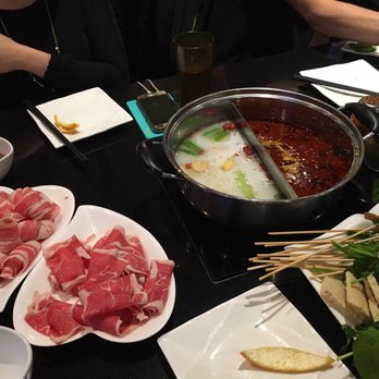 Funny BBQ - Yin-yang soup bases with beef and lamb - Hot Pot Near Me - New York, New York Funny BBQ - Yin-yang soup bases with beef and lamb - Hot Pot Near Me - New York, New York