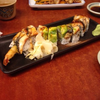 Geta - Tempura dragon, side chicken teriyaki in back - Japanese Near Me - Oakland, California