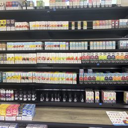 Huge selection of juices and disposables Huge selection of juices and disposables