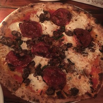 Roberta's - Bee Sting Pizza w/ Mushrooms - Pizza Near Me - Brooklyn, New York Roberta's - Bee Sting Pizza w/ Mushrooms - Pizza Near Me - Brooklyn, New York