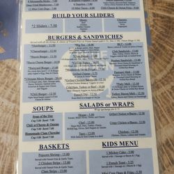 Blue Moon Saloon & Cafe - Back side of menu.