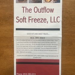 The Outflow Soft Freeze - Menu - items and prices may have changes