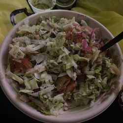 Which Wich - Pesto Chicken Bowlwich after mixed up.