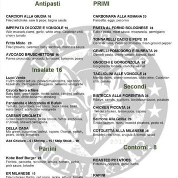 Lupo Verde - Menu in Thanksgiving Day 2021. - Italian Near Me - Washington, DC, District of Columbia