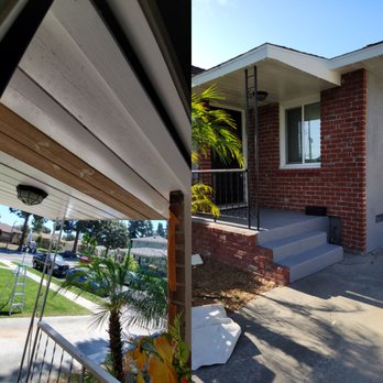Eddie’s OC Projects  - Wood replacement on front porch and painted - Painters Near Me
