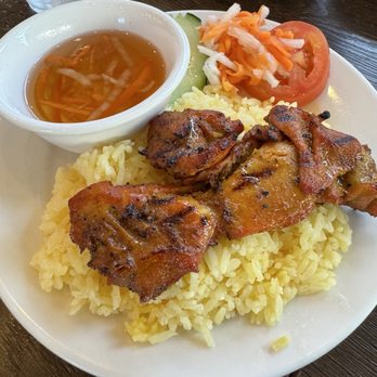 Pho Koi - 40. Charbroiled Chicken Skewers with Butter Rice / Cơm Gà Nướng - Vietnamese Near Me - Corona, California Pho Koi - 40. Charbroiled Chicken Skewers with Butter Rice / Cơm Gà Nướng - Vietnamese Near Me - Corona, California