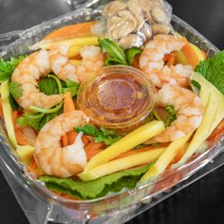 Shrimp, Pickcle and Mango Salad