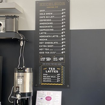 Excelsior Coffee - Menu - Coffee & Tea Near Me - San Francisco, California