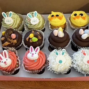 Cupcrazed Cakery - Top row - Key Lime, Lemon; middle row - choc/peanut butter, Cadberry Egg; bottom row - strawberry, chocolate coconut. - Bakeries Near Me - Fort Mill, South Carolina Cupcrazed Cakery - Top row - Key Lime, Lemon; middle row - choc/peanut butter, Cadberry Egg; bottom row - strawberry, chocolate coconut. - Bakeries Near Me - Fort Mill, South Carolina