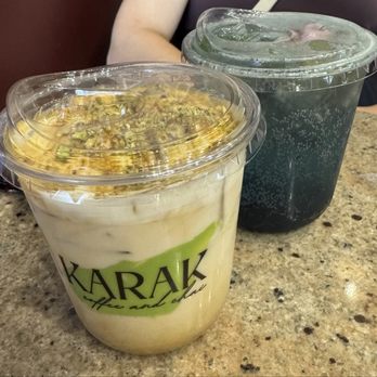Karak - Pistachio Cloud Latte and Blue Fizz - Cafes Near Me - Toronto, Ontario Karak - Pistachio Cloud Latte and Blue Fizz - Cafes Near Me - Toronto, Ontario