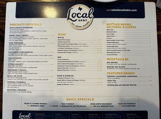 Menu photo 1 Local Spot Fulshear, TX