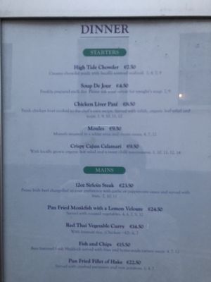 Menu photo 6 High Tide Kinsale, CO