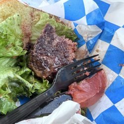 Ripkas Beach Cafe - Piece of uncooked burger