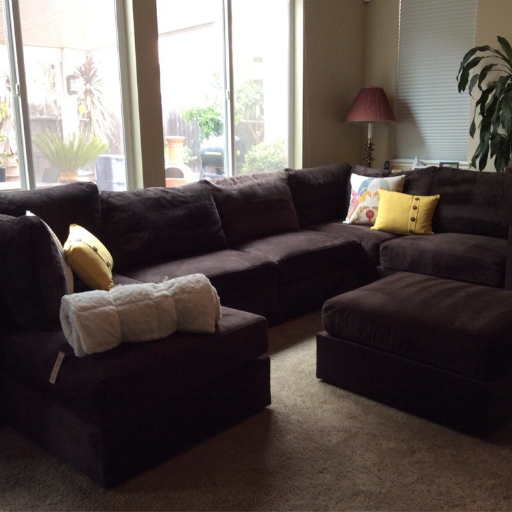 Lovesac - Chocolate Rhinoplush M Lounger - Furniture Stores Near Me - Roseville, California