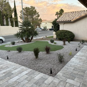 Las Vegas Backyards - a car parked in the driveway - Landscaping Near Me - Las Vegas, Nevada
