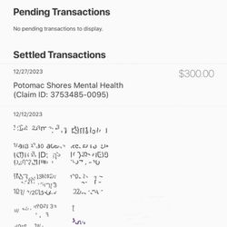Potomac Shores Mental Health and Wellness - They say they never cleared this check.