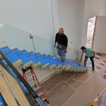 LA Railings - Crew Installing Glass Panels - Decks & Railing Near Me - Los Angeles, California LA Railings - Crew Installing Glass Panels - Decks & Railing Near Me - Los Angeles, California