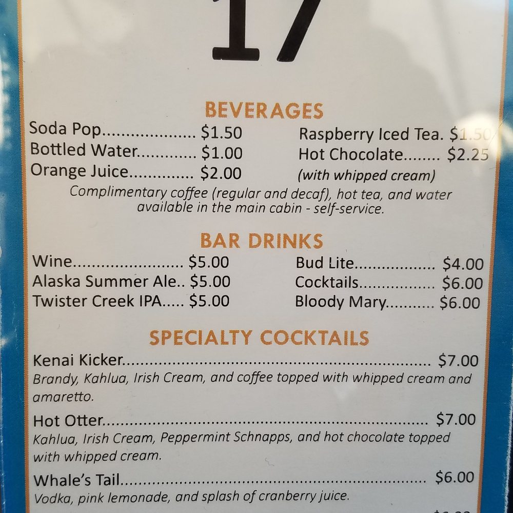Drink menu