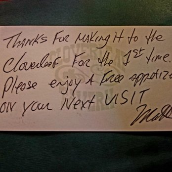 Cloverleaf Tavern - Thank you note from the manager! - Pubs Near Me - Caldwell, New Jersey Cloverleaf Tavern - Thank you note from the manager! - Pubs Near Me - Caldwell, New Jersey