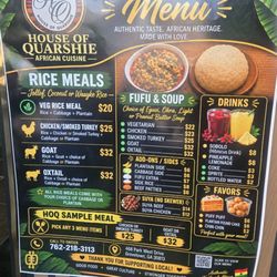 House Of Quarshie - This the new menu